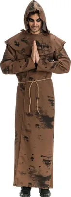 Produktbild von Halloween Herren Kostüm "Zombie Mönch" | Braun Größe: L