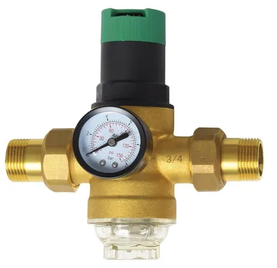 Wasserdruckregler 3/4" mit Manometer und Siebfilter