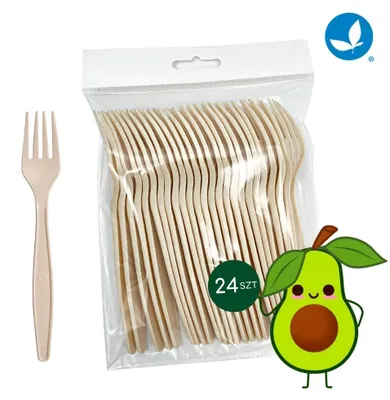 Immagine prodotto di Forchette per avocado beige 17,2 cm 24 pezzi.