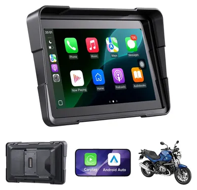 Produktbild von Motorrad-Navigationsgerät - GPS-Navi - 17,8-cm-Display - Kabellose Smartphone-Integration - Dual-Bluetooth - IP67 wasserdicht - Feste Aufsteckmontage - Sprachsteuerung - Schwarz