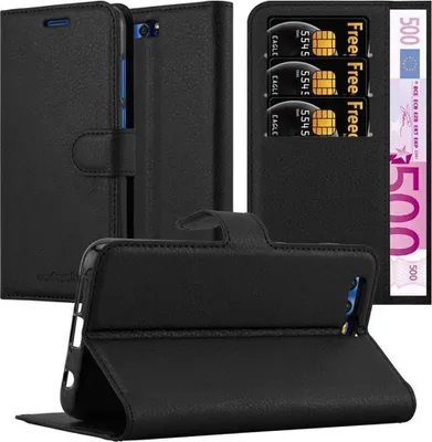 Produktbild von Cadorabo Hülle für Honor 9 Schutz Hülle in Schwarz Handyhülle Etui Case Cover Magnetverschluss