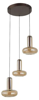 Productafbeelding van LED hanglamp 16W CAROTE PND-24011-3-COPP van Italux