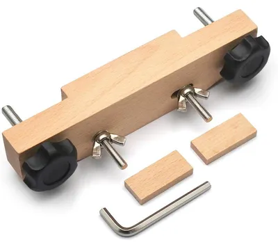 Produktbild von Ahorn-Gitarrensteg-Klemme – mit Korkdichtung & L-Schlüssel – Für akustische & klassische Gitarren, Luthier Werkzeug für Stegaustausch