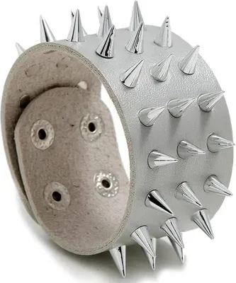Produktbild von Spike-Armband Grau für Herren – Einzigartiger Stil KP33395