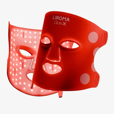 Productafbeelding van LIROMA® GLOW LED Masker – Red Light Mask – LED Gezichtsmasker – Rood Licht Masker – Infrarood Masker – Rood, Blauw & NIR – Draadloos – Siliconen