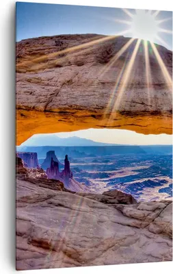 Produktbild von Bild auf Leinwand - Leinwandbild - Einteilig - Felsen Ansicht Landschaft - 80x120cm - Wand Bild - Wanddeko - Wandbilder - Leinwanddruck - Wanddekoration - Leinwand bilder - Wandbild - PA80x120-0184