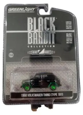 Produktbild von DATSUN 510 mit Skiträger grüne Felgen 1971 schwarz aus der Serie BLACK BANDIT in Blisterverpackung., GREEN28110-DVERT, Maßstab1/64, GREENLIGHT