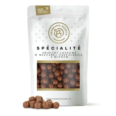 Zdjęcie produktu dla Orzechy Laskowe z Miodem w Mlecznej Czekoladzie 500 g