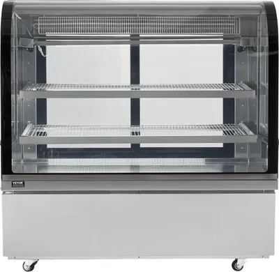 Imagen del producto de Vitrina refrigerada para panadería, nevera expositora de dos niveles, con capacidad de 18 pies cúbicos/505 litros
