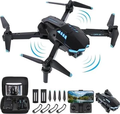 Obrázek produktu pro 1080p HD kamera WiFi FPV dron pro začátečníky - Kvadrokoptéra se 2 bateriemi - Gravitační senzor - Režim 3D flip - Vzlet/přistání jedním tlačítkem - Režim udržování výšky - Bezhlavý let