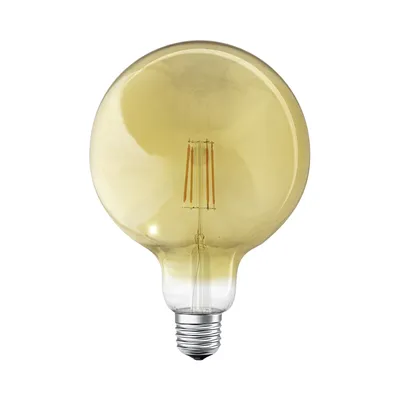 Produktbild von LEDVANCE Smart LED Lampe in Gold mit 6W, 2700K, E27, 125mmx178mm, mit Wifi Technologie, Leuchtmittel dimmbar Global-Form steuerbar über App und Sprachassistenten