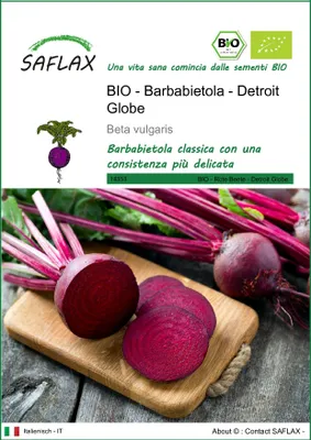 Immagine prodotto di SAFLAX -- Barbabietola - Detroit Globe - 100 semi - Beta