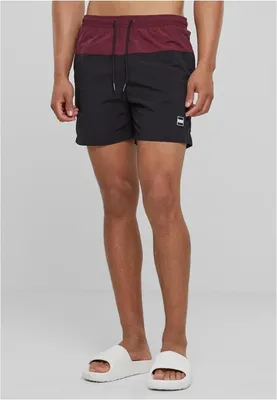 Produktbild von Urban Classics Badeshort Herren Block Swim Shorts rot L