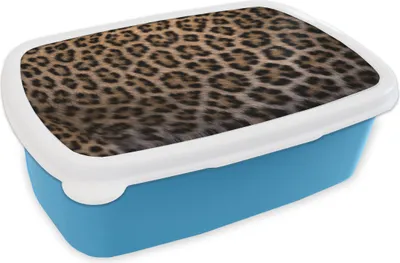 Produktbild von KitchenYeah® Lunchbox Brotzeit Brotdose 17x11 cm Panther Druck Kinder Brotzeitdose - Lunch - Kunststoff  - Brotbüchse - Sandwichbox - Lunchbox für Kinder