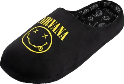 Image de Nirvana - Pantoufles à logo pour homme/femme unie NS9590 (41 EU - 42 EU) (Noir)