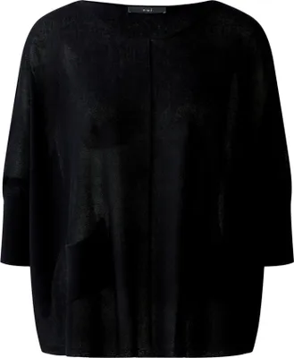 Produktbild von Oui Pullover Oversized geschnitten mit aufgesetzten Taschen Schwarz Größe 34