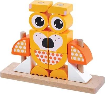 Productafbeelding van Houten kralenrek met een hondje
