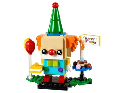 Produktbild von LEGO BrickHeadz Geburtstagsclown - 40348, Bausatz, 10 Jahr(e), 150 Stück(e)