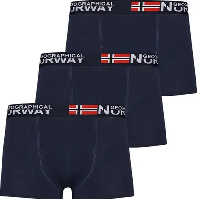 Produktbild von XL|Geographical Norway Herren Boxershorts 3er-Pack navy Pack-3-Navy