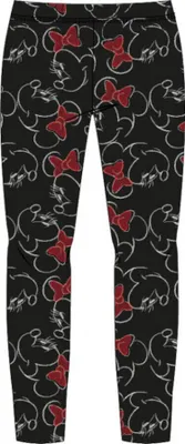 Produktbild von Minnie Leggings für Mädchen mit Roten Schleifen | Schwarz | Größe 104