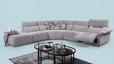 Produktbild von Stilvolles Graues Ecksofa L-Form Wohnzimmer Designer Couch Luxus Sofas