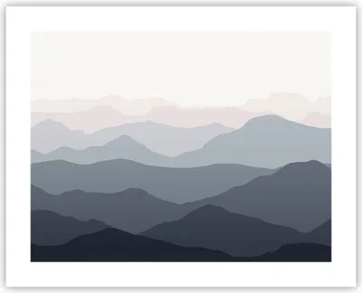 Produktbild von Poster - Poster ohne Rahmen - Berge Grafiken Buntstift - 50x40 cm - Wand Bild - Wanddeko - Wandbilder - Kunstposter - Wandposter - Bilder - Kunstdruck - Wanddekoration - Wandbild - P2XAA50x40-4389