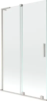 Immagine prodotto di Mexen Velar L paraan doccia a 2 ante scorrevoli 110 x 150 cm, trasparente, nichel spazzolato - 896-110-003-01-97