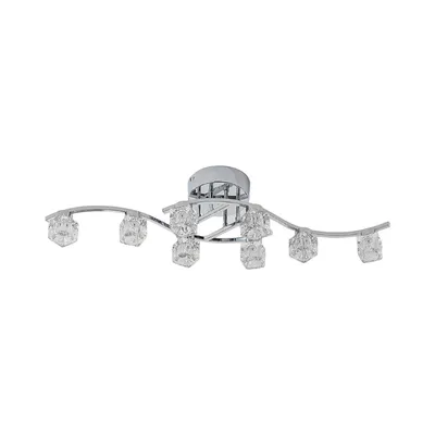 Produktbild von Lindby LED-Deckenleuchte Yaro, 8-flg., chrom, dimmbar