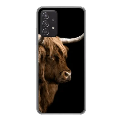 Produktbild von MuchoWow® Handyhülle Schutzhülle Hülle für Samsung galaxy a73 Schottischer Highlander - Kuh - Schwarz Silikon Softcase Handy Hülle - Handyhülle