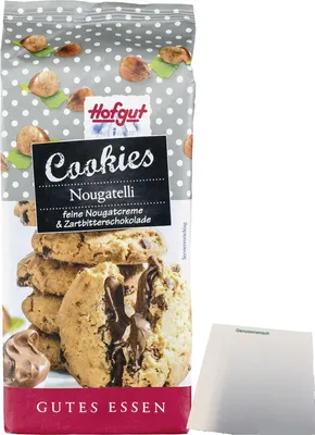 Produktbild von Hofgut Cookies Nougatelli (200g Packung) + usy Block