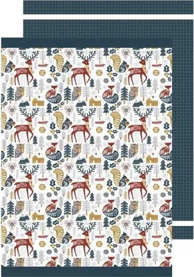 Image de Lot de 2 torchons Animaux d hiver