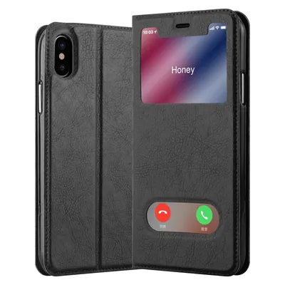 Image de Cadorabo Housse pour Apple iPhone XS MAX Housse en noir Housse pour portable Book Case Cover Etui