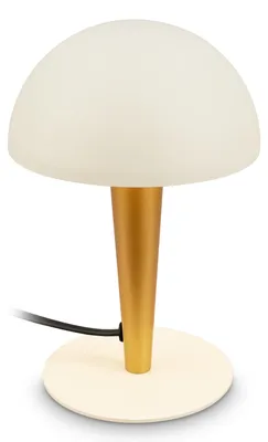 Productafbeelding van BRILONER - Tafel lamp, metaal, kabel schakelaar, messing, antiek wit, 22,5 cm