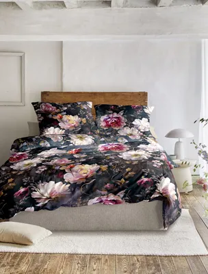 Produktbild von Irisette Mako-Satin Bettwäsche-Garnitur Wave 8574  Farbe multi  135x200+80x80cm