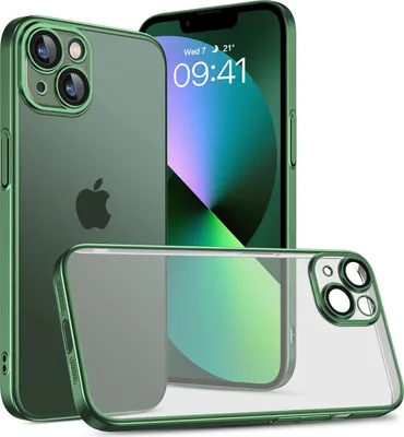 Produktbild von Hülle für Apple iPhone 13 transparent grün Rahmen langlebig solide