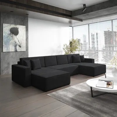 Produktbild von Wohnlandschaft Schlafsofa Sofa CONOR Stoff Kronos Anthrazit