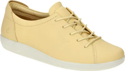 Produktbild von Ecco SOFT 2.0 Damenschuhe - bequeme Schnür- Halbschuhe gelb Freizeit