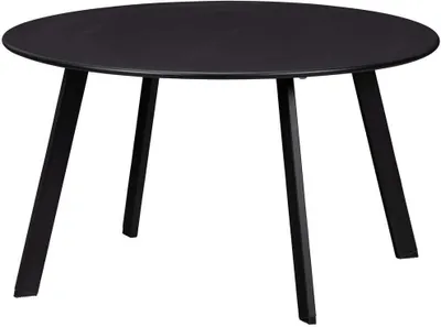 Produktbild von WOOOD Fer Beistelltisch Schwarz - Couchtisch Rund aus Metall - Sofatisch 40xØ70 cm