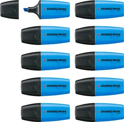Produktbild von Textmarker - STABILO BOSS MINI - 10er Pack - blau