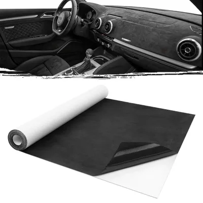 Selbstklebender Mikrofaserstoff 300x50 cm Schwarz Wildlederimitat