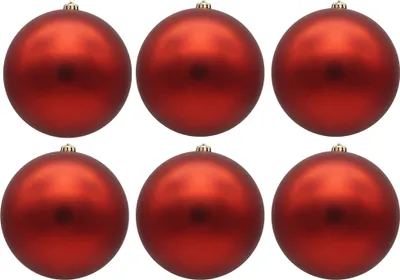 Produktbild von Weihnachtskugeln für den Außenbereich, frostsicher und wetterfest Ø 10 rot matt - Christbaumkugeln für Draußen - Weihnachtsbaumkugeln