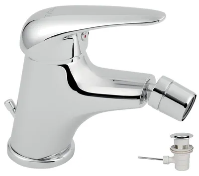 Produktbild von Bidet-Armatur mit verchromtem Auslauf in Titania Hit