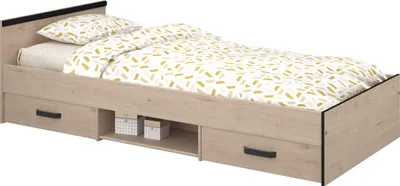 Produktbild von Kinderbett Alma 90x200 mit Stauraum - eichendekor