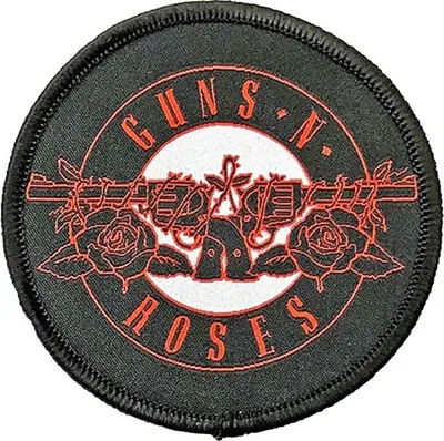 Obrázok produktu pre Guns N Roses - kruhové logo - nášivka RO9536 (jedna veľkosť) (čierna/červená)