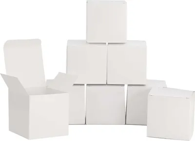 Produktbild von Oblique Unique 8 Pappschachteln für DIY Adventskalender Advent Kisten Boxen - weiß