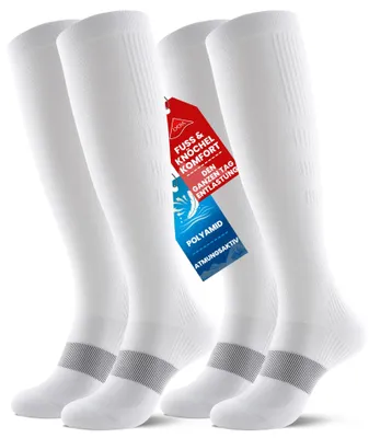 Productafbeelding van Ruixue compressiekousen voor dames en heren, 20-30 mmHg, gestreepte steunkousen