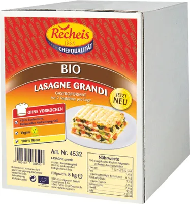 Produktbild von Recheis  Lasagne grandi 5000g