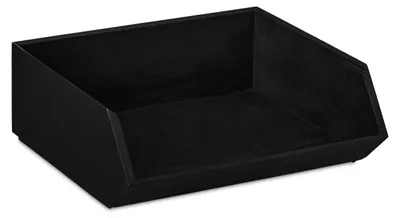 Zdjęcie produktu dla Organizer na biurko Relaxdays, 1 przegródka, bambusowe pudełko do układania w stosy, wielofunkcyjne, wys. x szer. x gł.: ok. 12,5 x 35 x 31 cm, antracyt