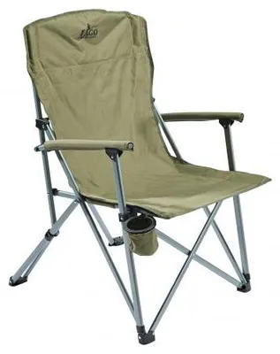 Produktbild von Faltstuhl Ultra LBB Olivgrün mit Getränkehalter, 120 kg Tragkraft, 55 cm breit, 97 cm hoch