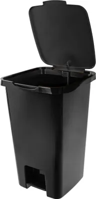 Image de Poubelle - Poubelle à pédale - 45 l - Plastique - Avec pédale - Noir